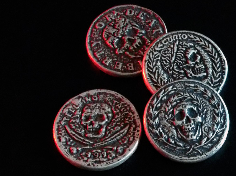 1 troy ounce 999 silver skull rounds