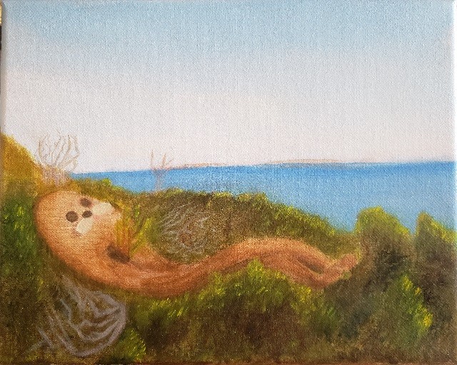 Gondola Overlooking El Capitan - Oil paint on stretched canvas - Currently on reserve.