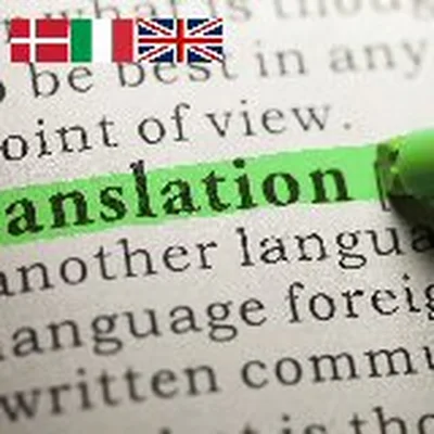 Translations to/from Italian, English, Danish
